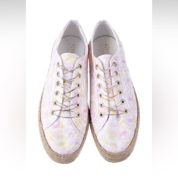 Superga X Love Shack Fancy Canvas Espadrille Platform Sneakers EU 39 US 8.5 NWT - Picture 2 of 13